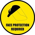 5S Supplies Face Protection Required 28in Diameter Non Slip Floor Sign FS-PPEFACE-28
